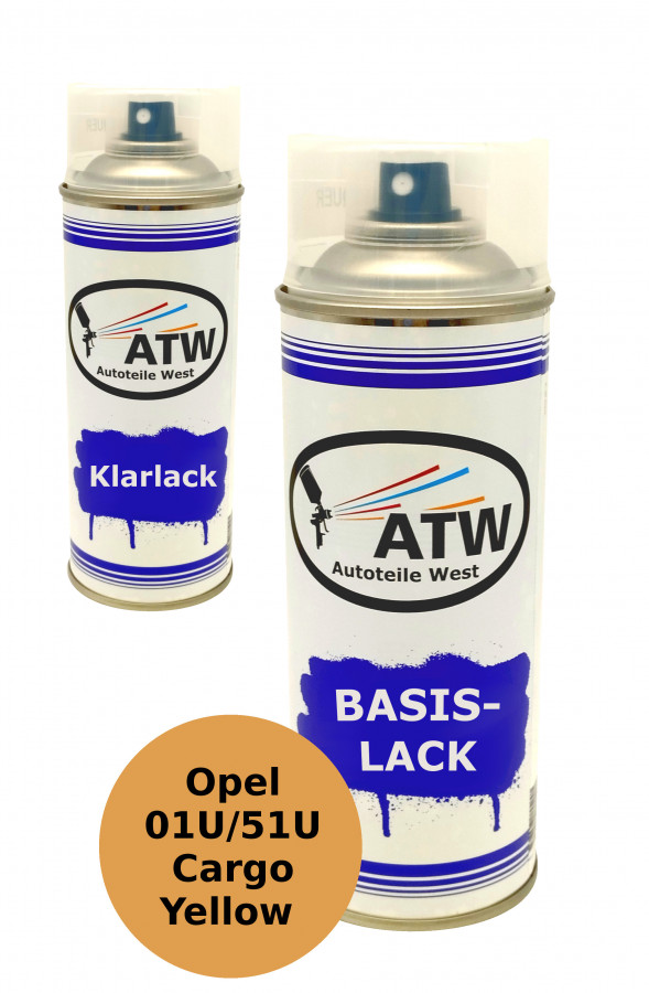 Autolack für Opel 01U/51U Cargo Yellow +400ml Klarlack Set